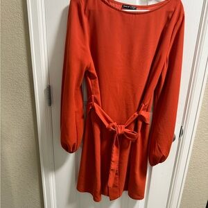 SHEIN Vibrant Orange Dress